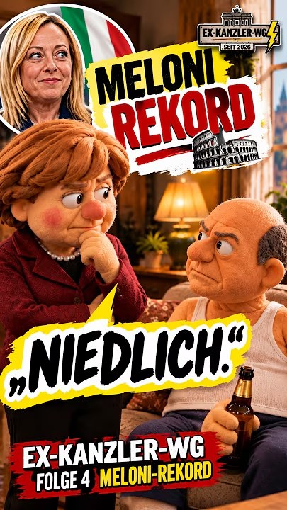 Vorschaubild der satirischen EX-KANZLER-WG zur Folge Meloni-Rekord.